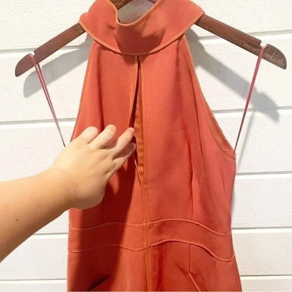 C/Meo Collective Stolen Midi Dress in Rust Halter Neck Sleeveless Size Small - Picture 12 of 13